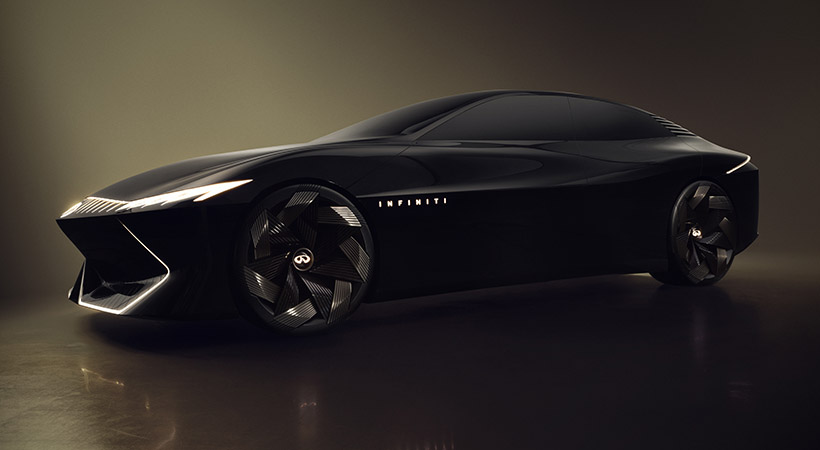 Uno de los detalles que más llama la atención es que el Infiniti Vision Qe introduce una versión actualizada del lenguaje de diseño 