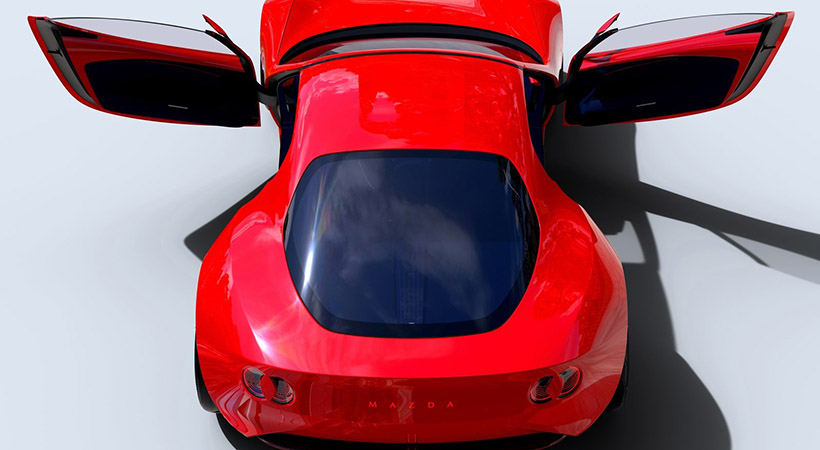 La parte posterior nos recuerda un poco al Mazda RX-7. Foto: Mazda