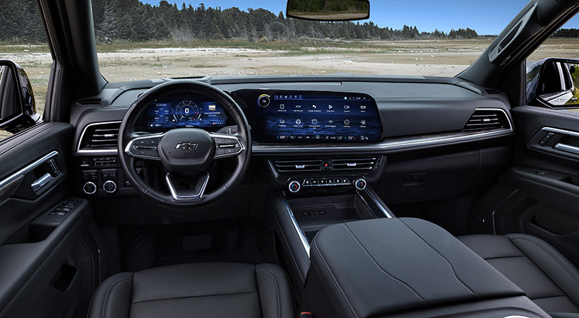 Interior del nuevo Chevy Tahoe Z71 2025. Foto: Chevrolet