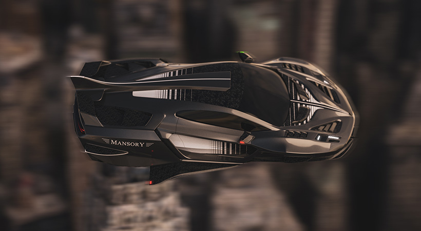 En lugar de seguir la tendencia actual, este hiperdeportivo volador se asemeja más a algún vehículo que podríamos ver en alguna película futurista. Foto: Mansory