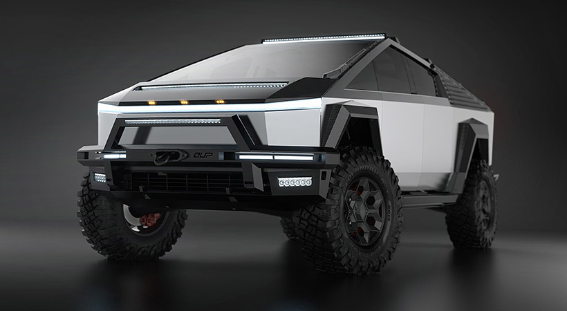 Para mejorar el rendimiento de la Cybetruck fuera de carretera Unplugged Performance también ofrecerá accesorios para la suspensión. Foto: Unplugged Performance