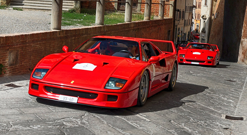 Imágenes del Ferrari F40 Legacy Tour 2023. Foto: Ferrari