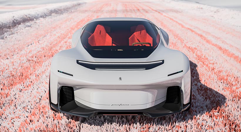 En cuanto al diseño, la disposición central trasera del motor ha sido clave para mejorar la aerodinámica en la parte delantera del Enigma GT. Foto: Pininfarina