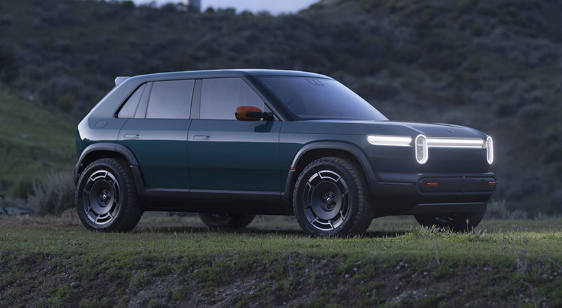 El R3X, con su configuración de tres ejes. Foto: Rivian