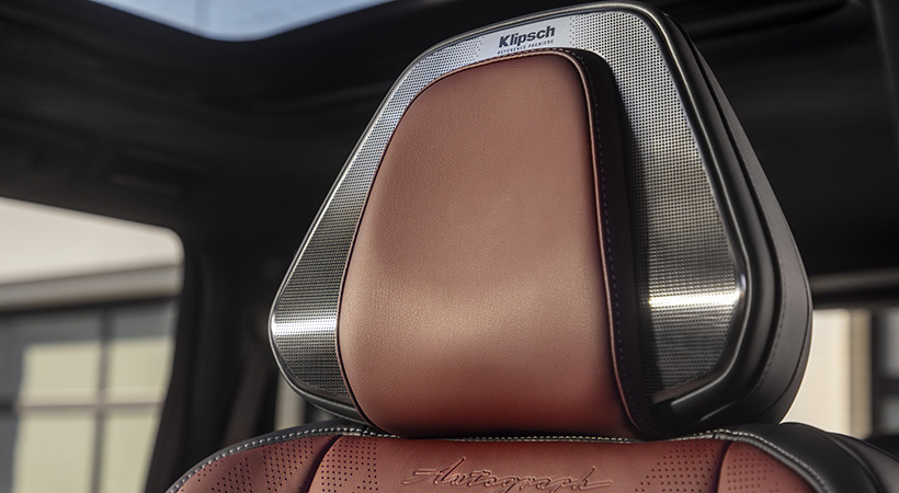 un sistema de audio Klipsch de alta gama, disponible opcionalmente, ofrece una experiencia sonora envolvente. Foto: Infiniti