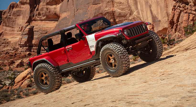 , el Jeep Low Down cuenta se mueve gracias al bloque 392 V8 de 6.4 litros y 475 caballos de fuerza. Foto: Jeep