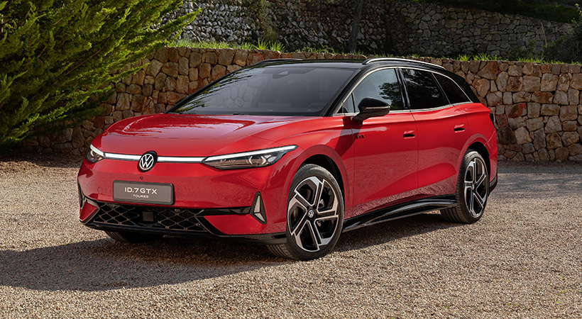 La capacidad de remolque del ID.7 GTX Tourer, gracias a su configuración de doble motor, alcanza las 3,086 libras. Foto: Volkswagen
