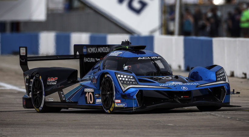 El equipo hermano #10, liderado por Ricky Taylor, junto a Filipe Albuquerque y Brendon Hartley. Foto: Acura