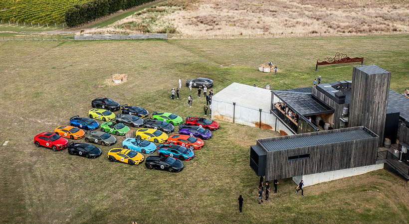 La siguiente escala fue Cradle Mountain, donde los huéspedes disfrutaron de un almuerzo gourmet. Foto: Lamborghini