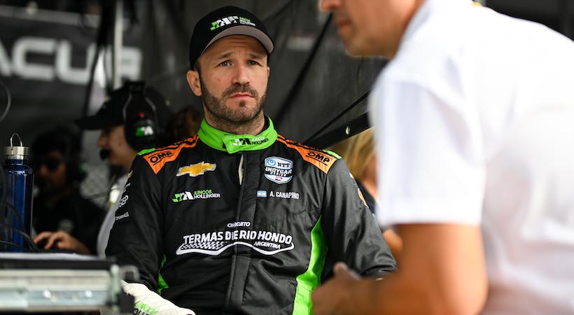 Piloto Agustín Canapino durante el Gran Premio de Long Beach 2024. Foto: IndyCar