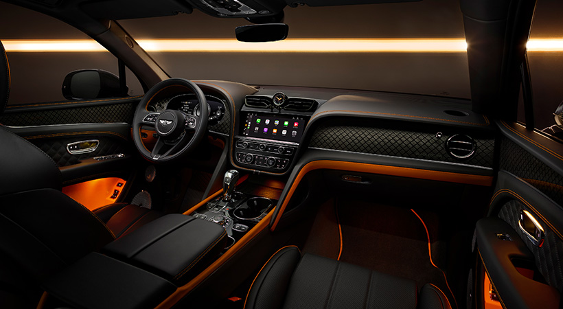 En cuanto al interior, Bentley Bentayga S Black Edition presenta un acabado similar al exterior. Foto: Bentley