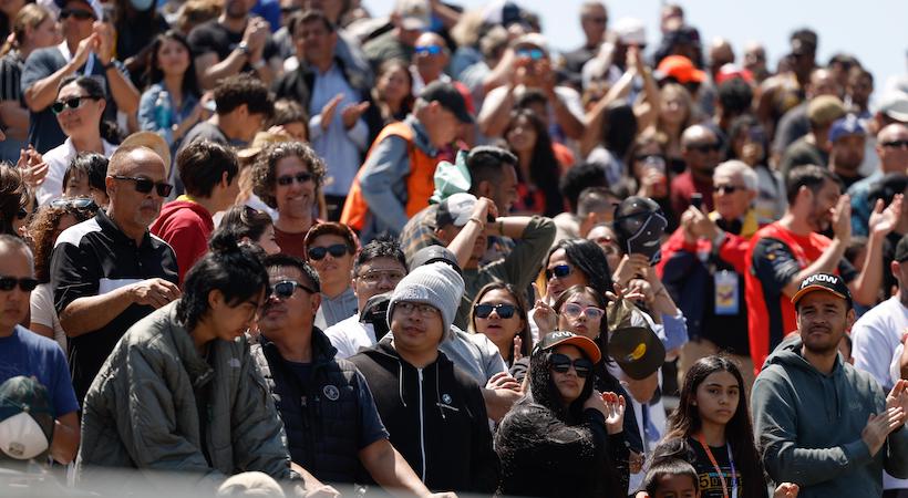 Los asistentes del Gran Premio de Long Beach 2024. Foto: Joe Skibinski/IndyCar