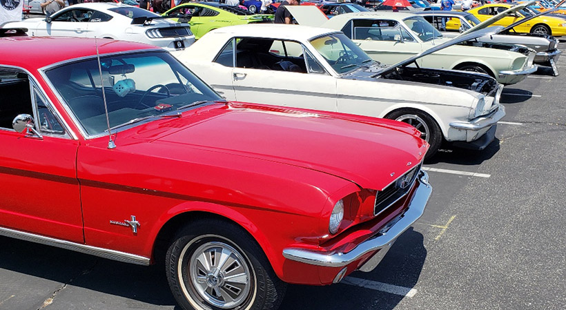 Miles de entusiastas se reunieron en Irwindale Speedway para ver cientos de Mustangs de todas las generaciones. Foto: Ricardo Rodríguez-Long