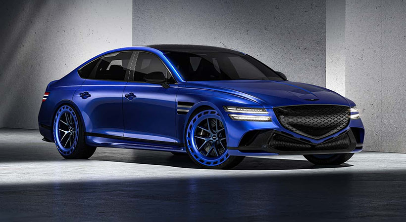 Respecto al desempeño, este modelo echa mano de un sistema de suspensión avanzado que baja la altura del coche. Foto: Genesis