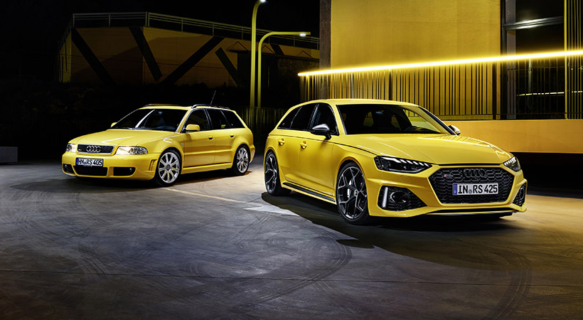 Además, no faltan los emblemas “RS4 edition 25 years” en las ventanas traseras. Foto: Audi