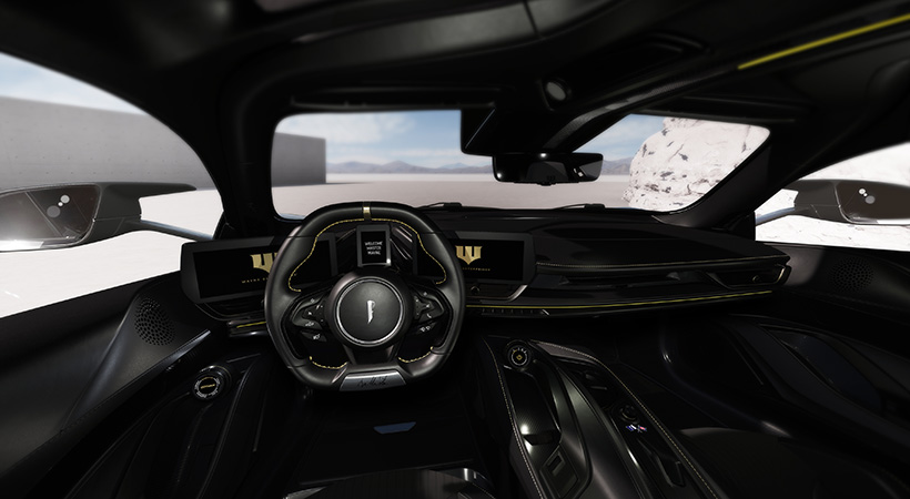 Interior del Pininfarina Battista Dark Night. Foto: Pininfarina