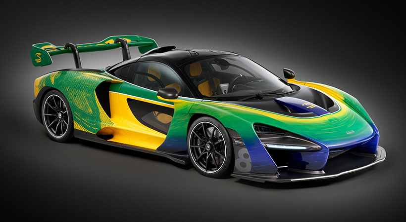 El McLaren Senna luce los colores de la bandera de Brasil. Foto: McLaren