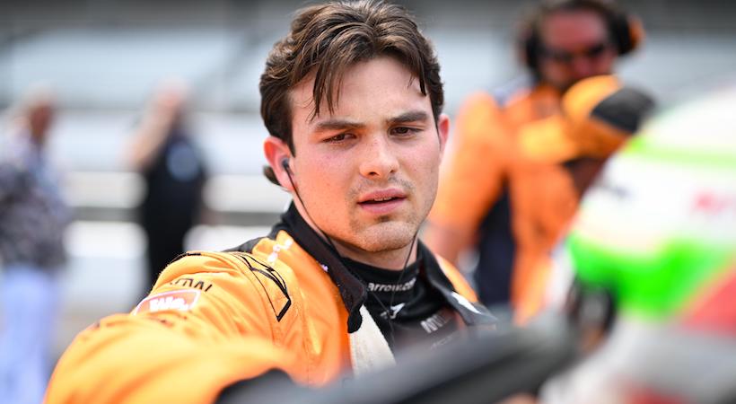 Pato O'Ward durante la Indy 500 2024. Foto: IndyCar/James Black/IMS Photo