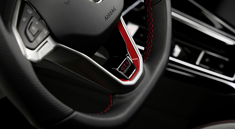 Los detalles deportivos abundan en el interior. Foto: Volkswagen