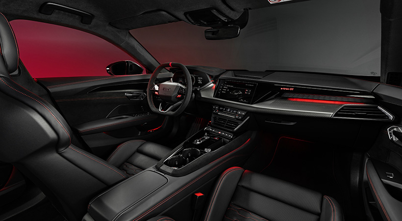Interior del Audi RS e-tron GT. Foto: Audi