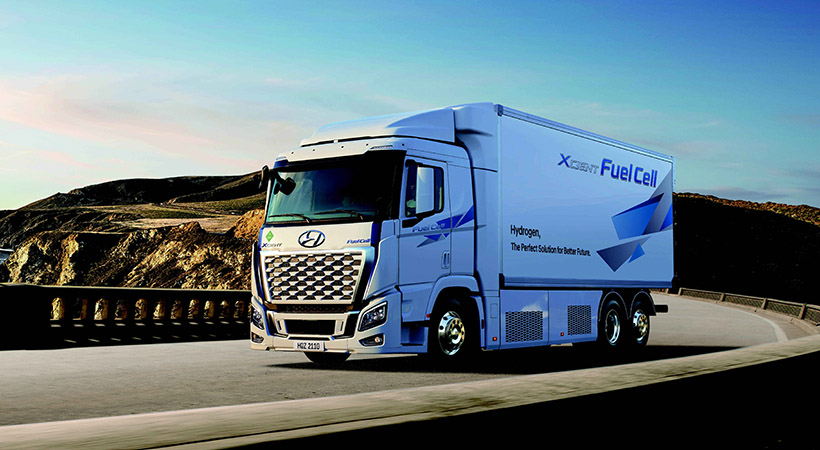 Los camiones de Hyundai impulsados por hidrógeno comenzarán operaciones en Estados Unidos. Foto: Hyundai