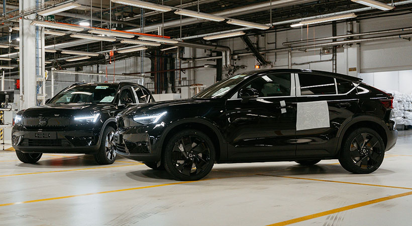 Los modelos eléctricos EC40 y EX40 Black Edition estarán disponibles con dos opciones de motorización. Foto: Volvo 