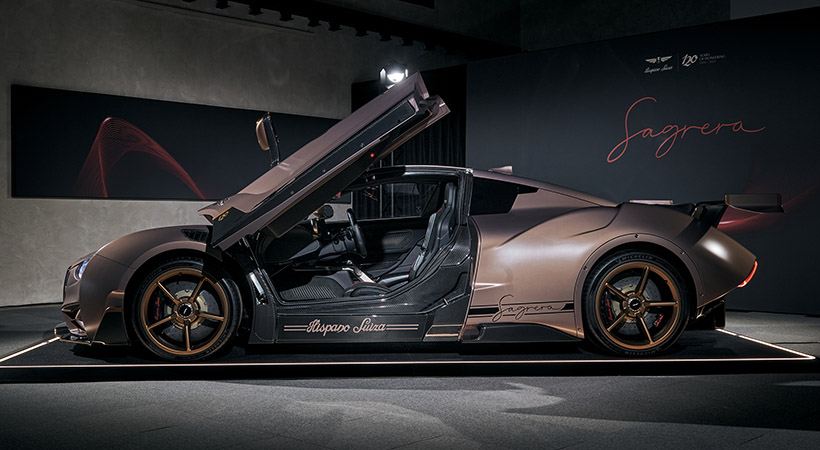 El Carmen Sagrera, con una potencia eléctrica de 1,114 hp, debutará en esta famosa subida, conducido por Luis Pérez-Sala, piloto y embajador de la marca. Foto: HisPANO sUIZA