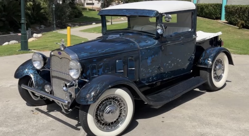 El auto antiguo, Ford Modelo A 1929, del señor Alejandro Villalvazo. Foto: Xiomara Gerardo