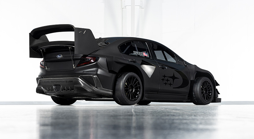 El alerón trasero es una versión modificada del utilizado en el coche de rally de Subaru USA. Foto: Subaru