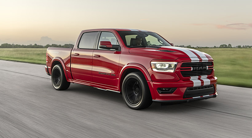 Hennessey Mammoth 400 Ram en Viper red. Foto: Hennessey