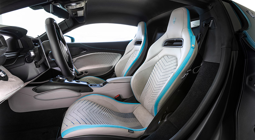 En el MC20 se utilizó cuero ICE. Foto: Maserati