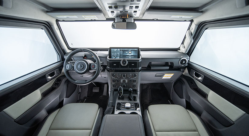 El Inkas Armored Ineos Grenadier ofrece un interior en el cual no se ha escatimado el lujo. Foto: Inkas