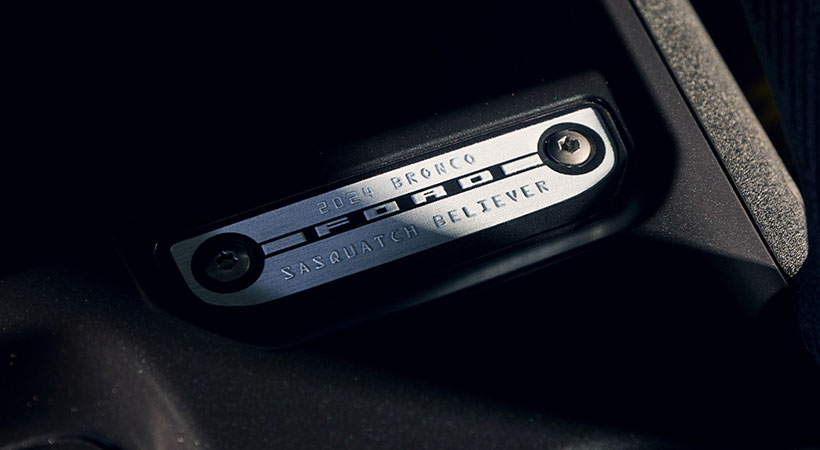 En el interior se incluye una placa alusiva a esta edición especial. Foto: Ford