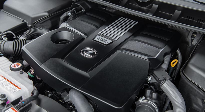 El motor turbo de la variante 600 F Sport. Foto: Lexus