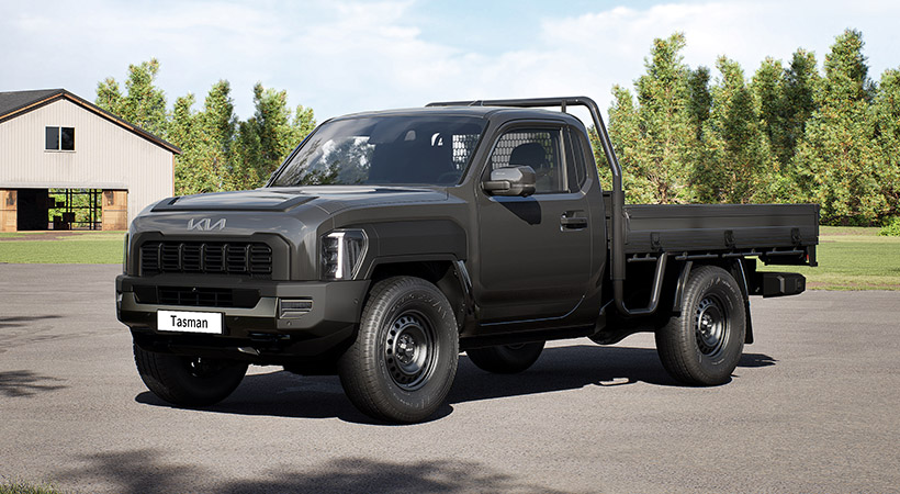 Kia ofrecerá la Tasman en versiones de cabina sencilla y doble, además de una opción de chasis cabina que será apta para todo tipo de trabajo pesado. Foto: Kia