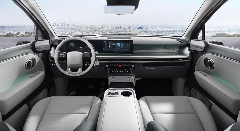 Las pantallas de 12 pulgadas incluyen un cuadro de instrumentos digital y un sistema multimedia táctil. Foto: Hyundai