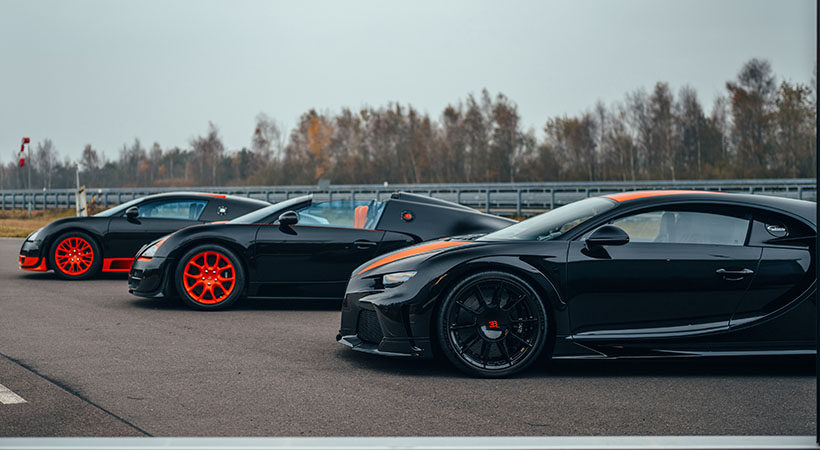 Pero más allá de su potencia, estos hiperdeportivos se destacan por sus increíbles velocidades.  Foto: Bugatti