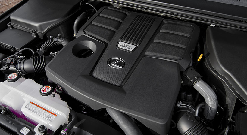 Bajo el capó, todos los modelos de la familia Lexus GX 2025 mantienen el motor V6 biturbo de 3.4 litros. Foto: Lexus