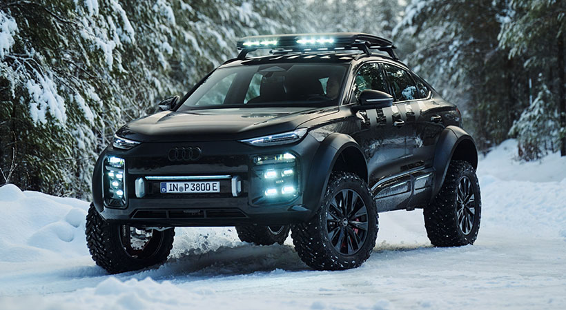 El Audi Q6 e-tron offroad concept hará su debut en acción el próximo 1 de febrero de 2025. Foto: Audi