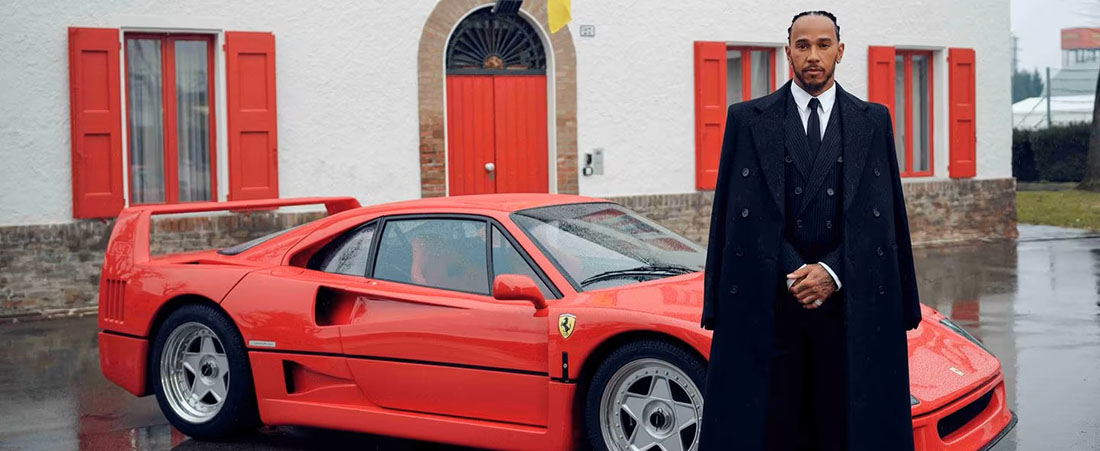 primera foto lewis hamilton con ferrari