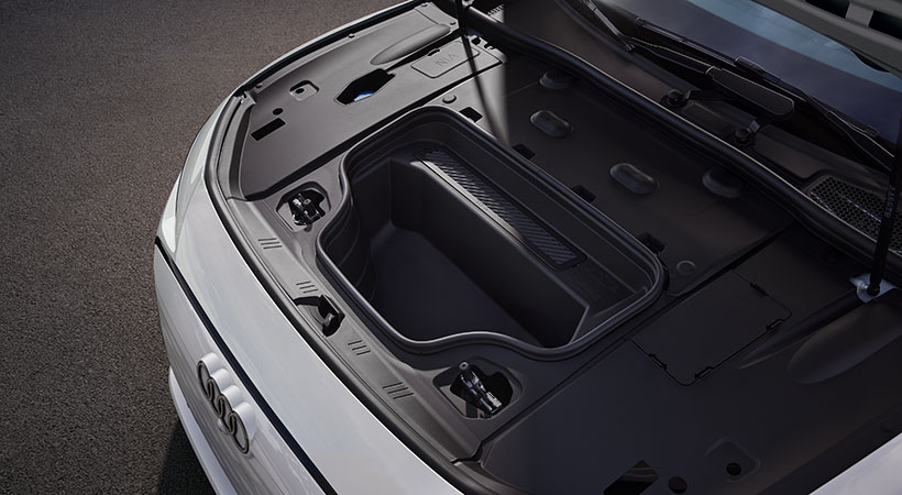 Al frente tenemos el frunk. Foto: Audi