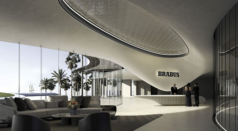 El desarrollo contempla cuatro torres de departamentos de lujo —con opciones de dos a cuatro recámaras, de entre 107 y 456 m²— y 100. Foto: Brabus