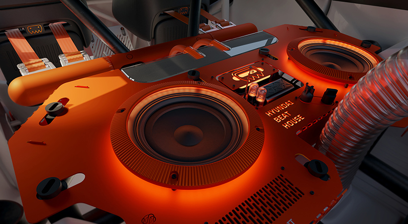 La lista de características de este concepto incluye sistema de audio Beat House Foto: Hyundai