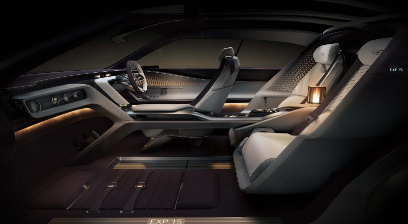 Este vehículo eléctrico de gran altura incorpora una configuración de tres asientos. Foto: Bentley