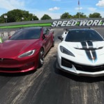 ¡Duelo explosivo en pista! Un Chevrolet Corvette ZR1 se enfrenta a un Tesla Model S Plaid