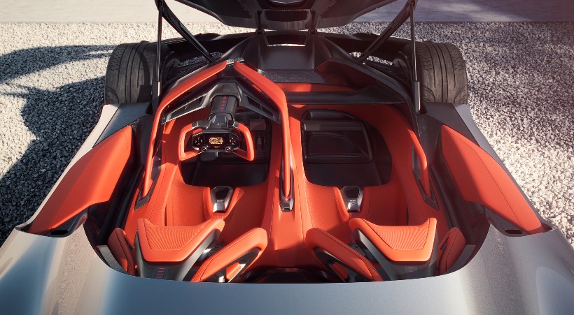 El interior combina cuero en color Inferno Red. Foto: Chevrolet