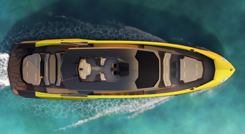 El modelo definitivo hará su debut en alta mar a finales de 2027. Foto: Lamborghini