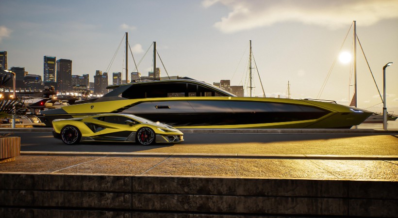 Entre las referencias más notables destacan la librea en Giallo Crius, junto con los faros delanteros y traseros que evocan al superdeportivo. Foto: Lamborghini