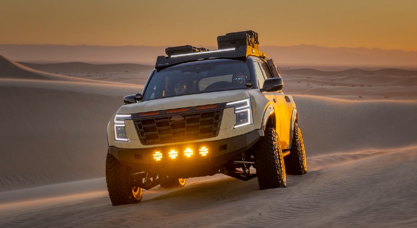 El Dune Patrol incorpora una suspensión específica de largo recorrido, fruto de un extenso trabajo de modificación. Foto: Nissan